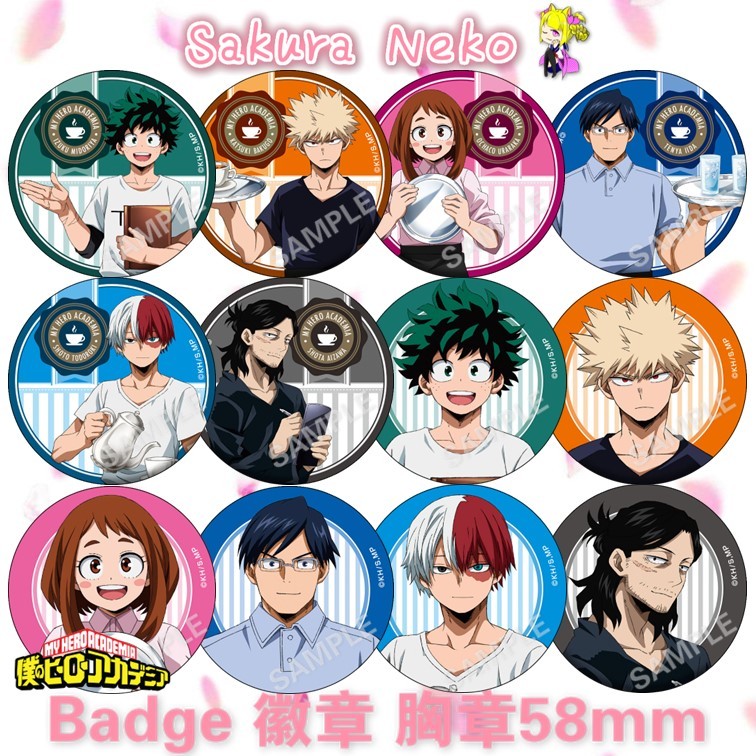 Ready Stocks My Hero Academia 我的英雄學院 Anime Button Badge 动漫周边徽章胸章 58mm ...