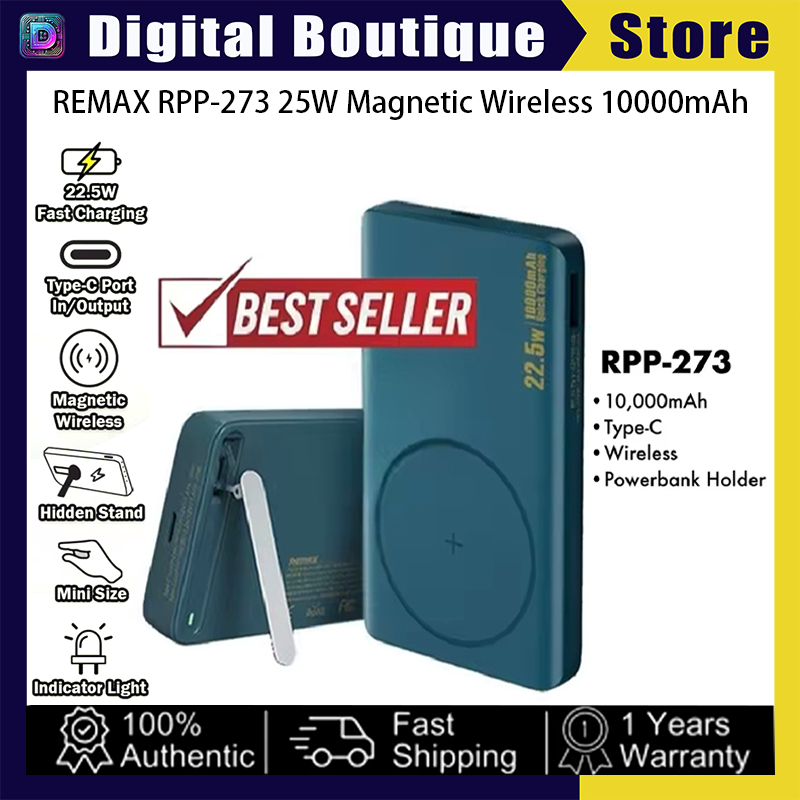 Remax RPP-273 10000mah Powerbank 15W Magnetic Wireless Power Bank ...