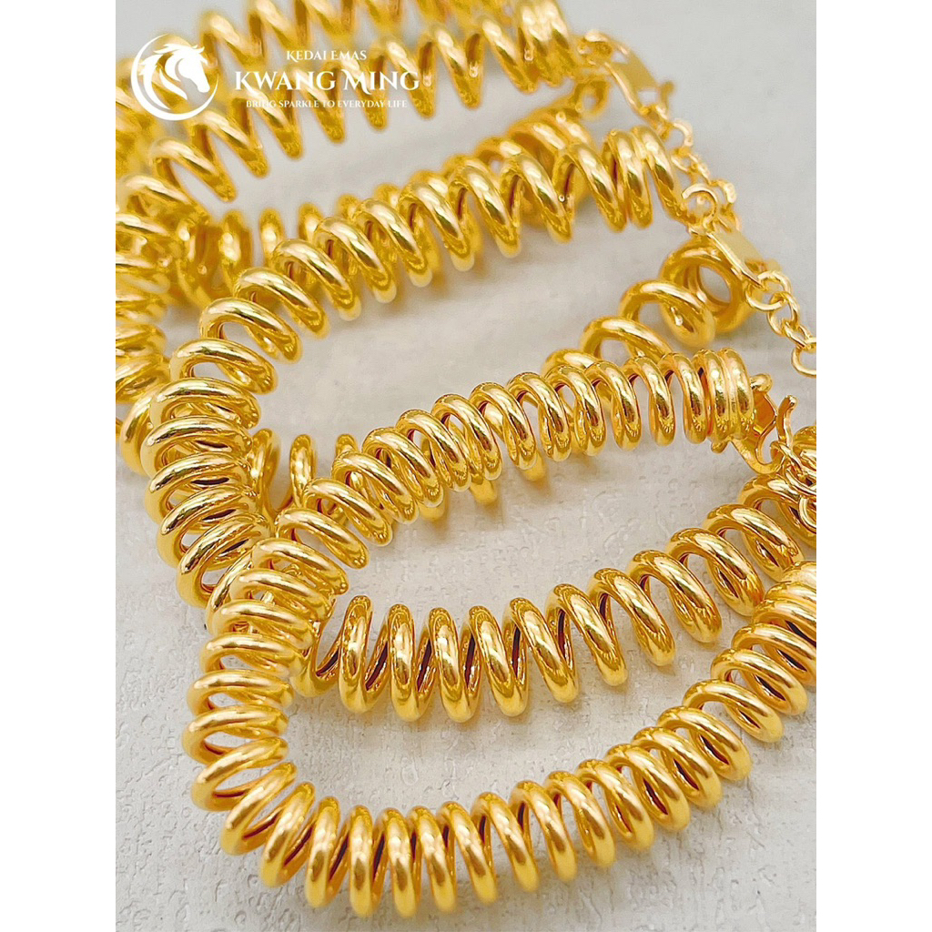 Bangle getah rambut emas korea titanium cop 916 | Shopee Malaysia