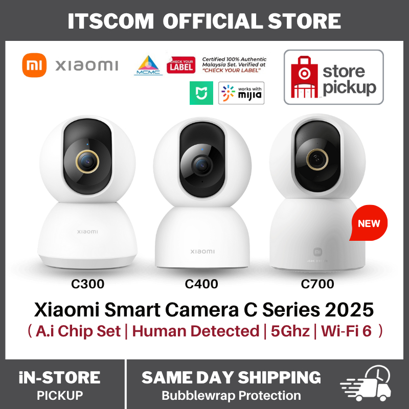 Xiaomi Smart CCTV Camera C200 C300 C400 C700 HD Resolution