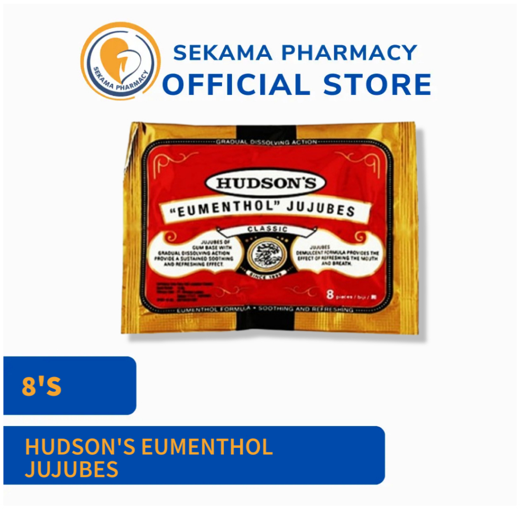 HUDSON'S EUMENTHOL JUJUBES CLASSIC 8'S [EXP: 11/2027] | Shopee Malaysia