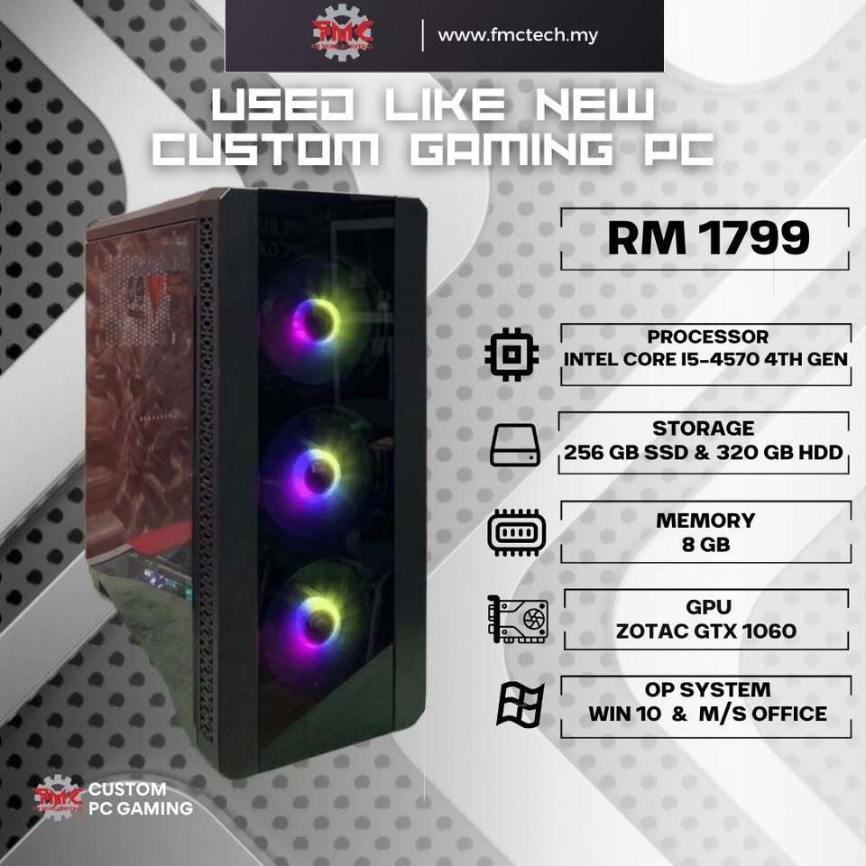 Custom Used Gaming PC | Intel Core i5 4th Gen | Shopee Malaysia