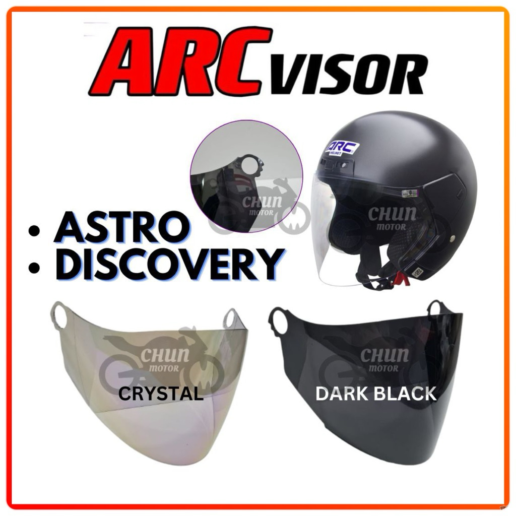 Visor Arc Astro / Visor Arc Discovery Helmet Visor / Topi Cermin Arc ...