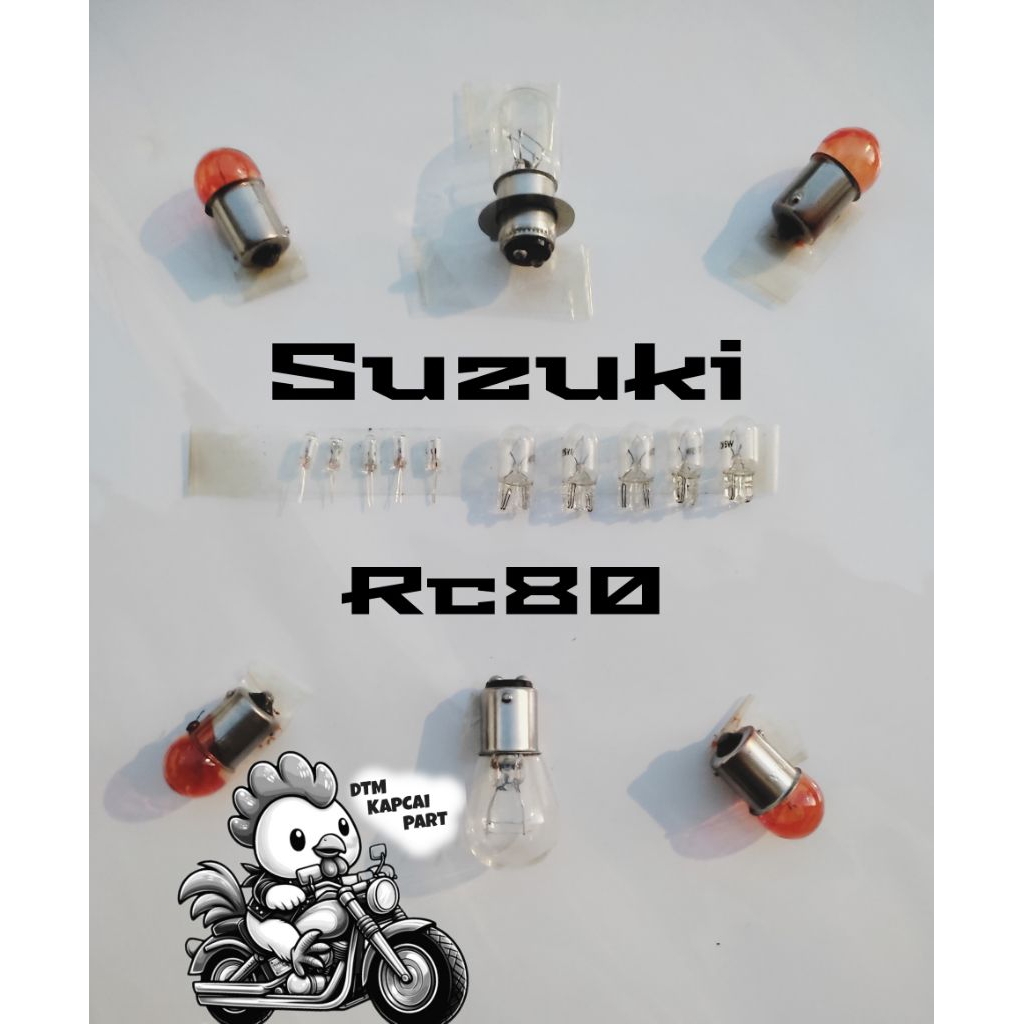 Suzuki Rc80 Headlamp bulb tail lamp bulb signal bulb meter bulb Full ...