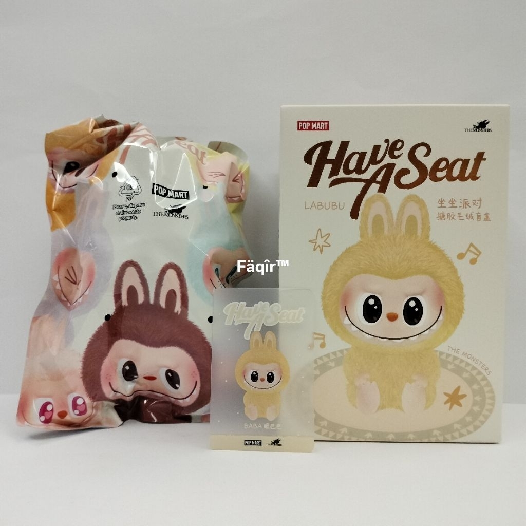 POP MART LABUBU The Monsters V2 Have A Seat Vinyl Plush Blind Box BABA ...