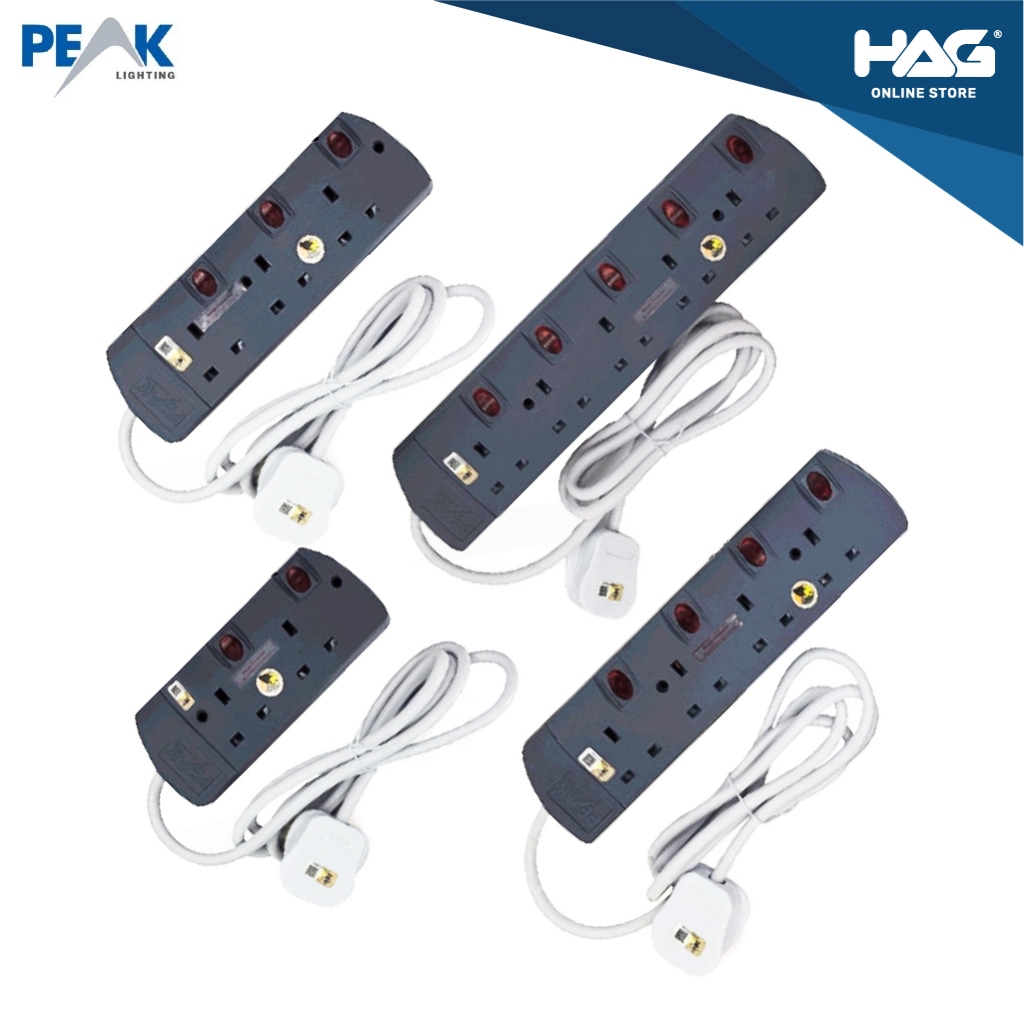 PEAK G1 Series Gray Extension Trailing Socket | 2M/5M | Shopee Malaysia