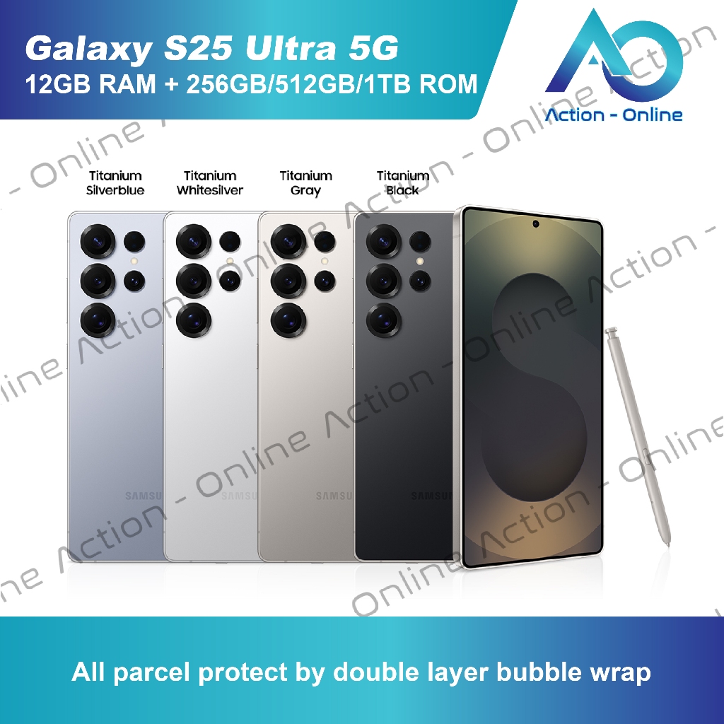 Samsung Galaxy S25 Ultra 5G Smartphone (12GB RAM + 256GB/512GB ROM) Warranty by Samsung Malaysia