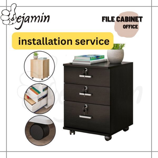 [Installation Service] 3 Tier Roller Office File Cabinet With Locker ...