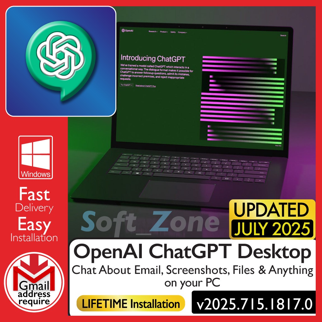 OpenAI ChatGPT Desktop 2025.715.1817.0 | Windows - SOFTWARE | Shopee ...