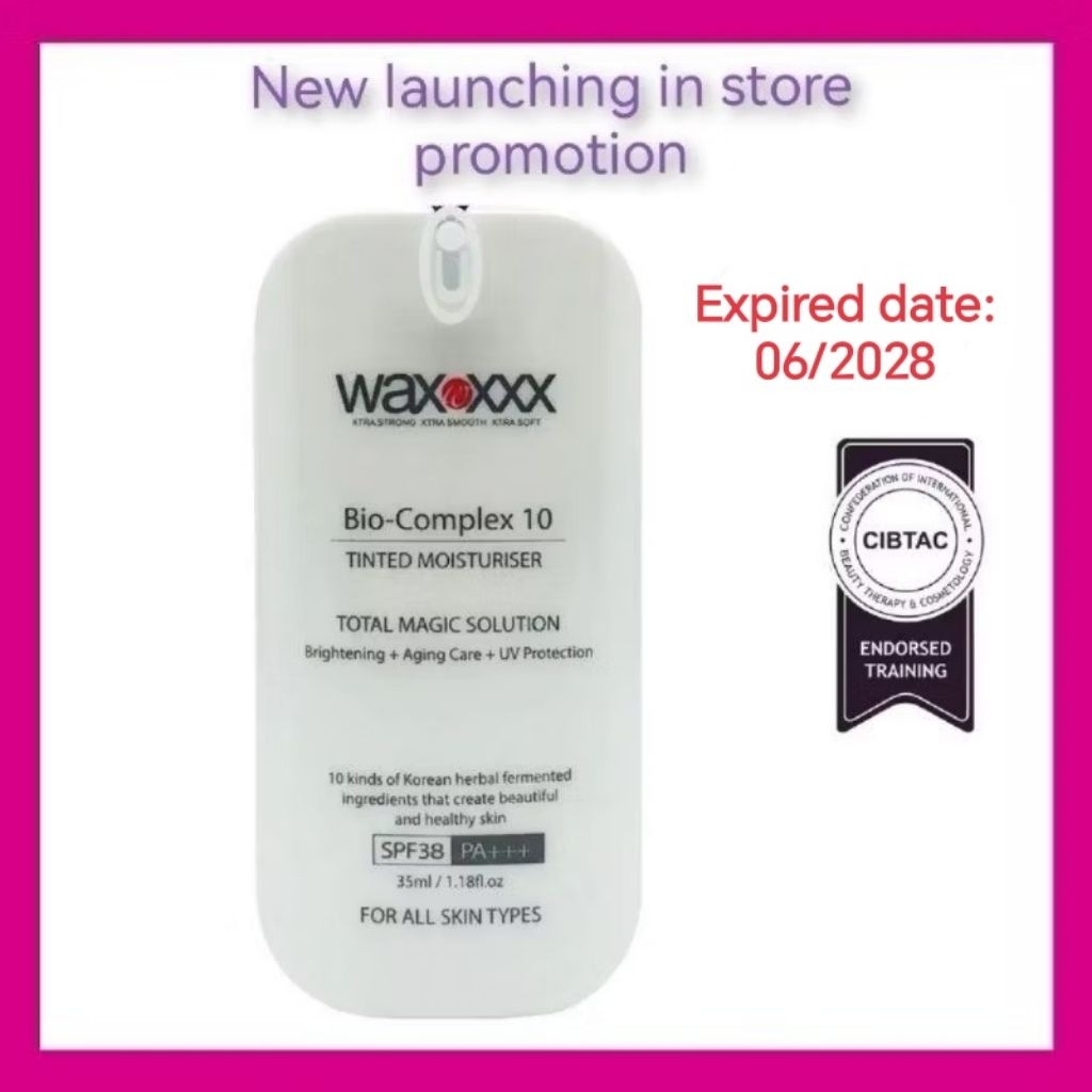Waxxxx Bio complex 10 Tinted moisturizer BC Cream 35ml SPF38 Wax