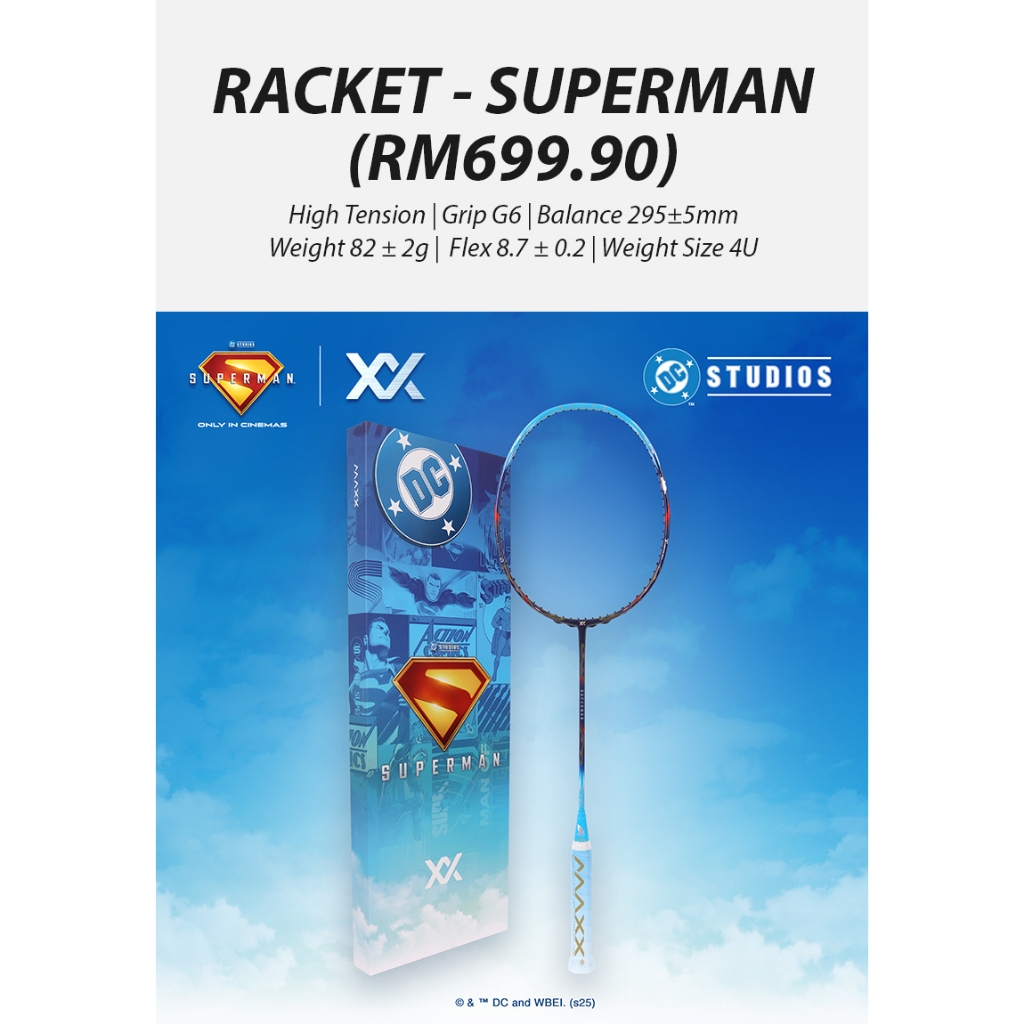 MAXX Badminton Racket SUPERMAN (100%ORIGINAL)free grip and gift box ...