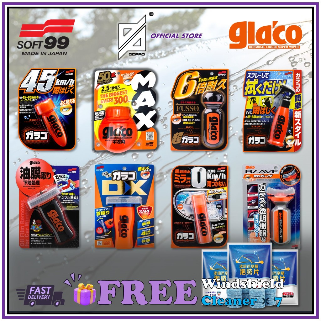 Soft99 Glaco Glass Compound + Glaco DX & Glaco Mirror Coat