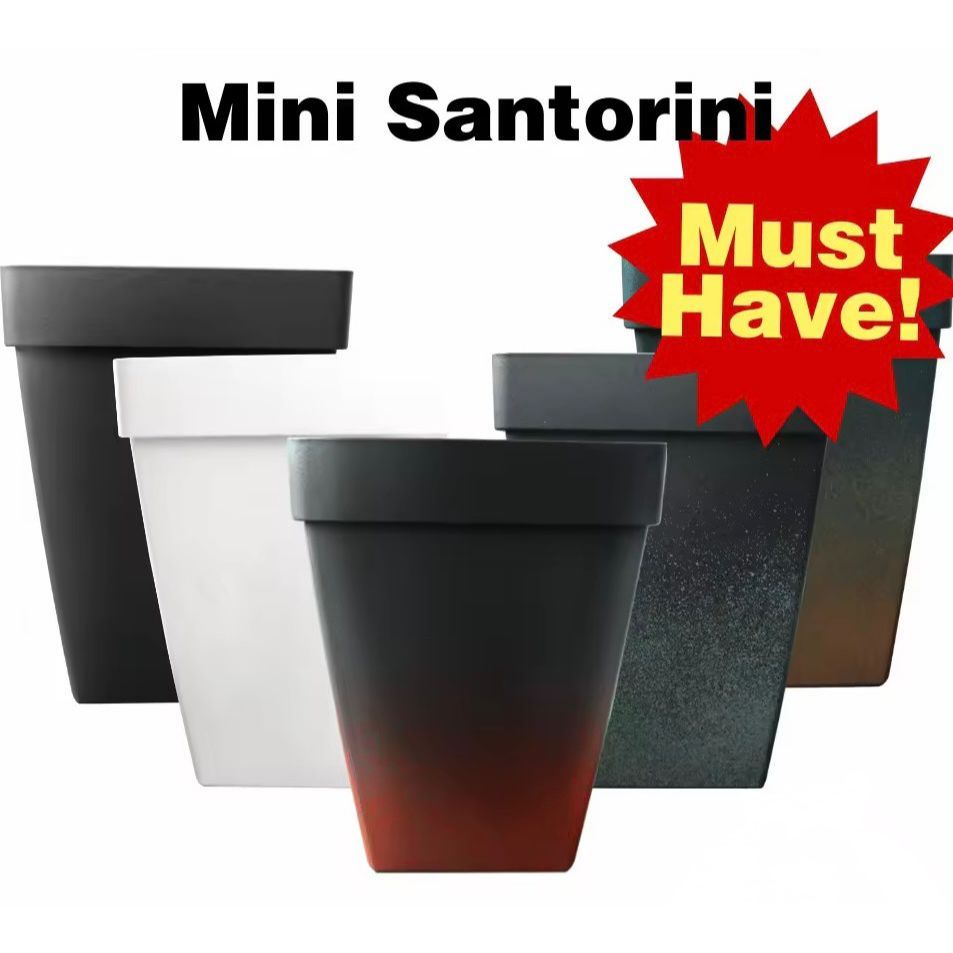 Baba Plastic Santorini Square Flower Pot Biodegradable BI-SPH-145 Pot ...