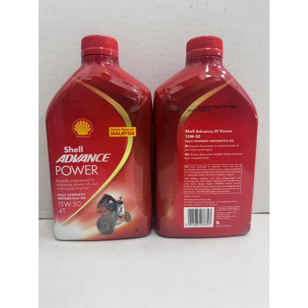 100% ORIGINAL SHELL ADVANCE FULLY SYNTHETIC 4T LONG RIDE 10W40/ POWER ...