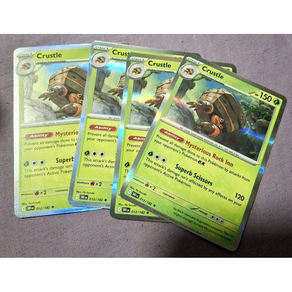 Pokemon TCG- Crustle (holo)- 012/182 [SV: Destined Rivals] | Shopee ...