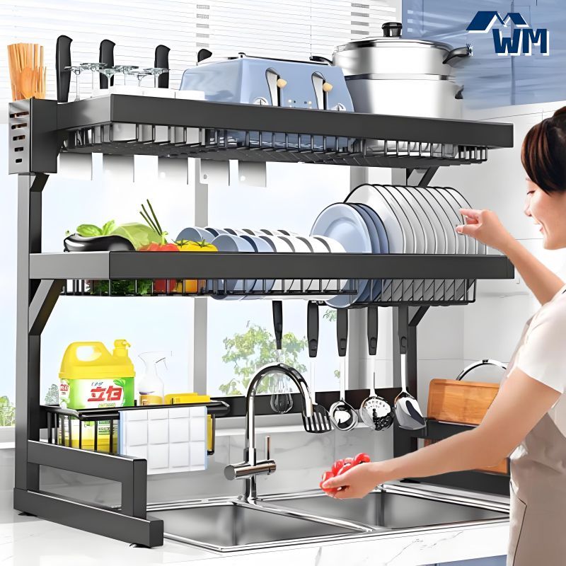 Stainless Steel Rak Pinggan Dish Rack Rak Dapur Rak Sinki Dapur Sink ...