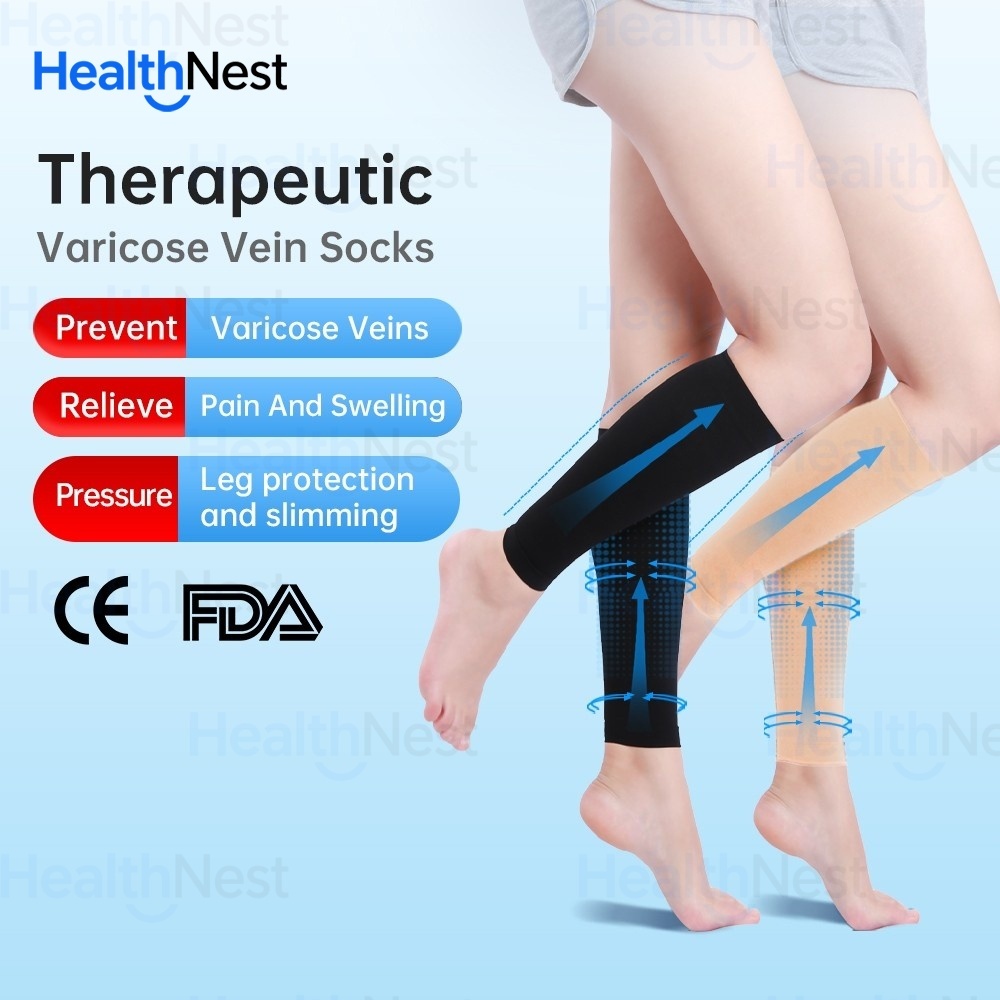Knee High Compression Socks Prevent/Relieve Varicose Veins Men and