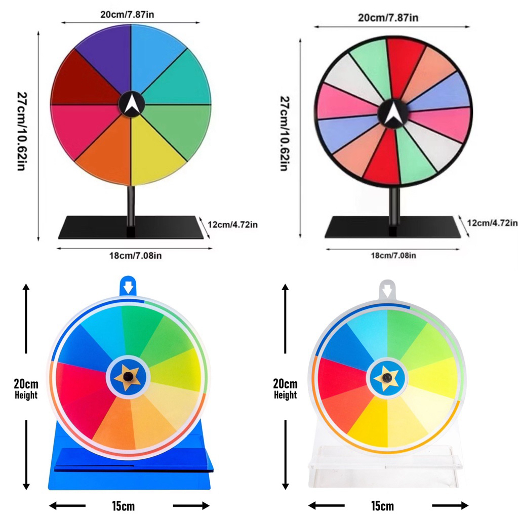 🇲🇾 Tabletop Prize Turntable,Lucky Draw Roulette Wheel,Fortune Wheel for ...