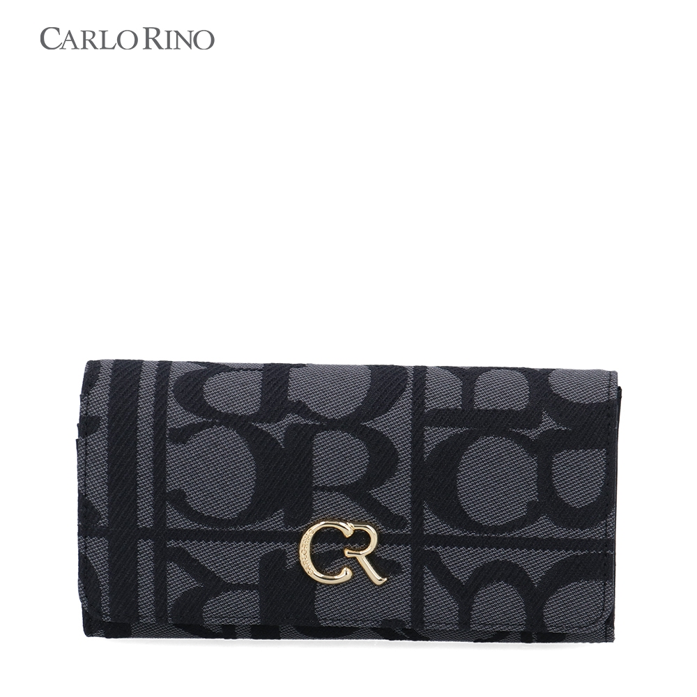 Carlo Rino Carlo GEO Jacquard Bi-Fold Wallet - Black | Shopee Malaysia