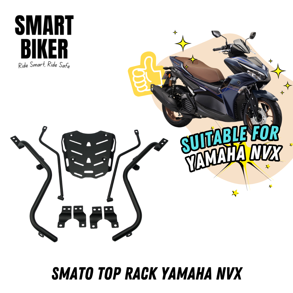 SMATO Top Rack Yamaha NVX V1 V2 Rack for Motorcycle Heavy Duty Rak ...