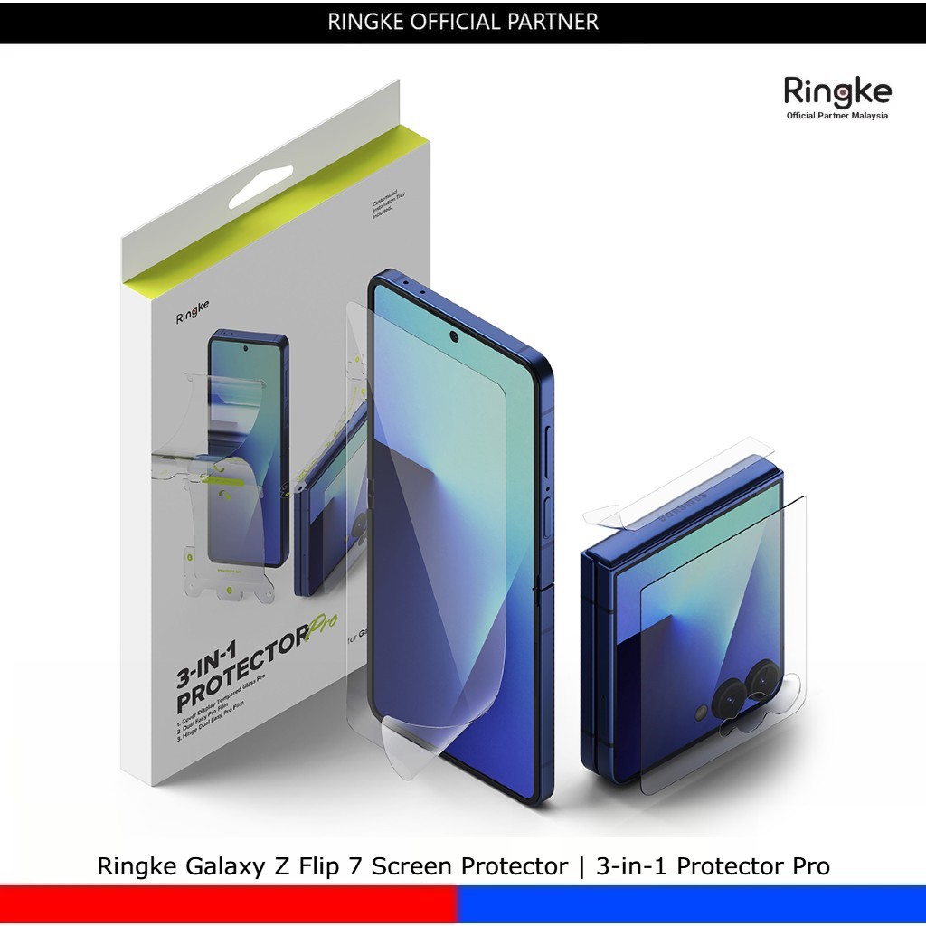 Ringke Galaxy Z Flip 7 Screen Protector | 3-in-1 Protector Pro | Shopee ...