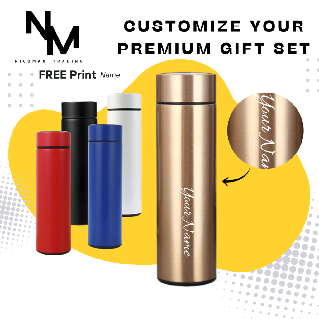 Custom Printing Vacuum Flask Thermos With Name 500ml Stainless Steel ...