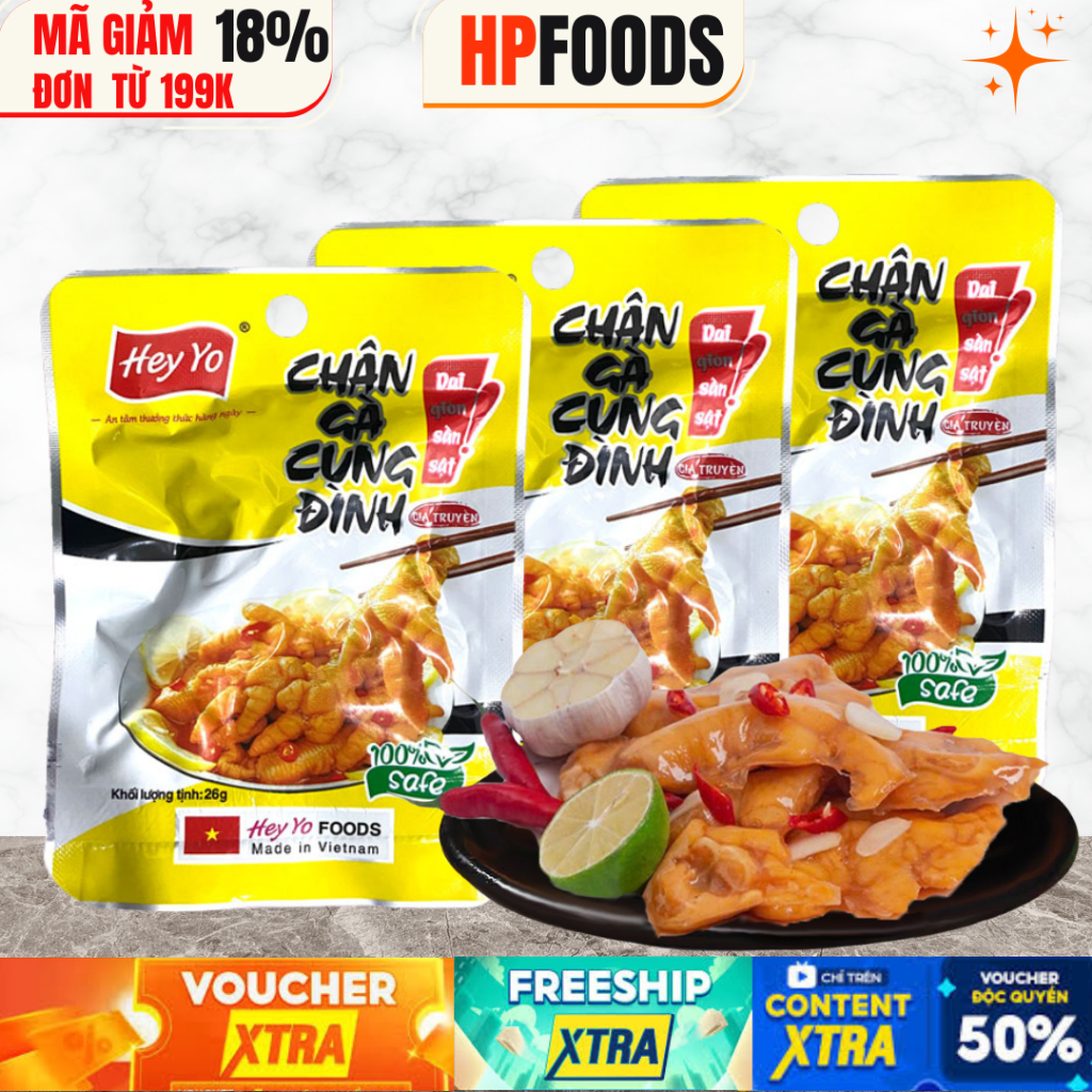 Combo of 10 Hey Yo royal boneless chicken feet, 32g pack - snacks ...
