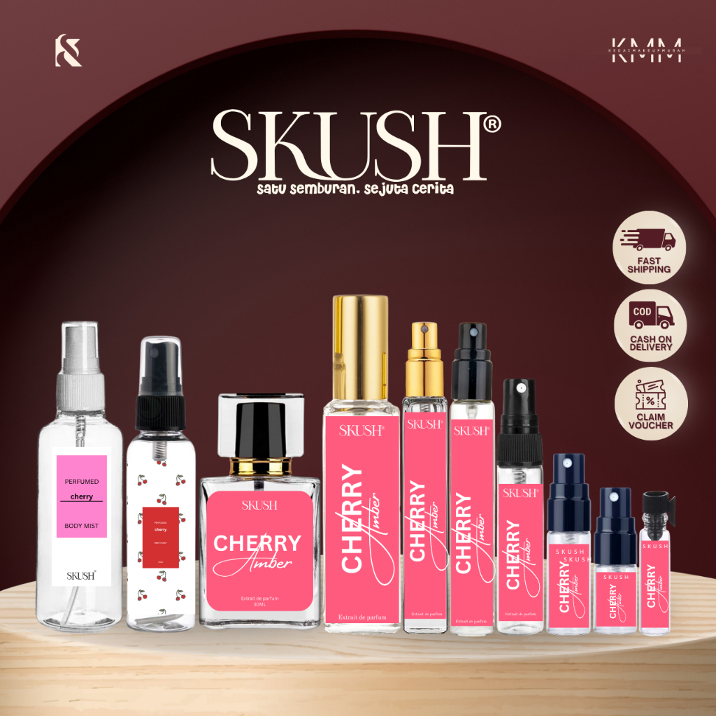 SKUSH CHERRY AMBER High Quality Body Perfume Travel Lelaki Perempuan ...
