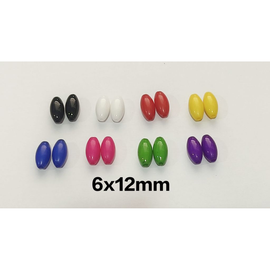 6x12mm Manik Padi Akrilik/Acrylic Rice Beads(15g+-) | Shopee Malaysia