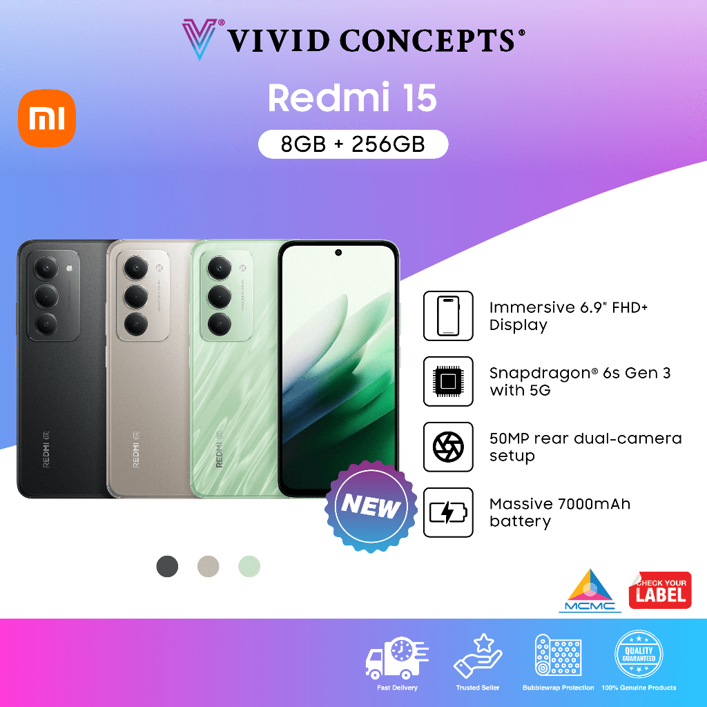 [New Arrival] Malaysia Set Redmi 15 5G (8+256GB)