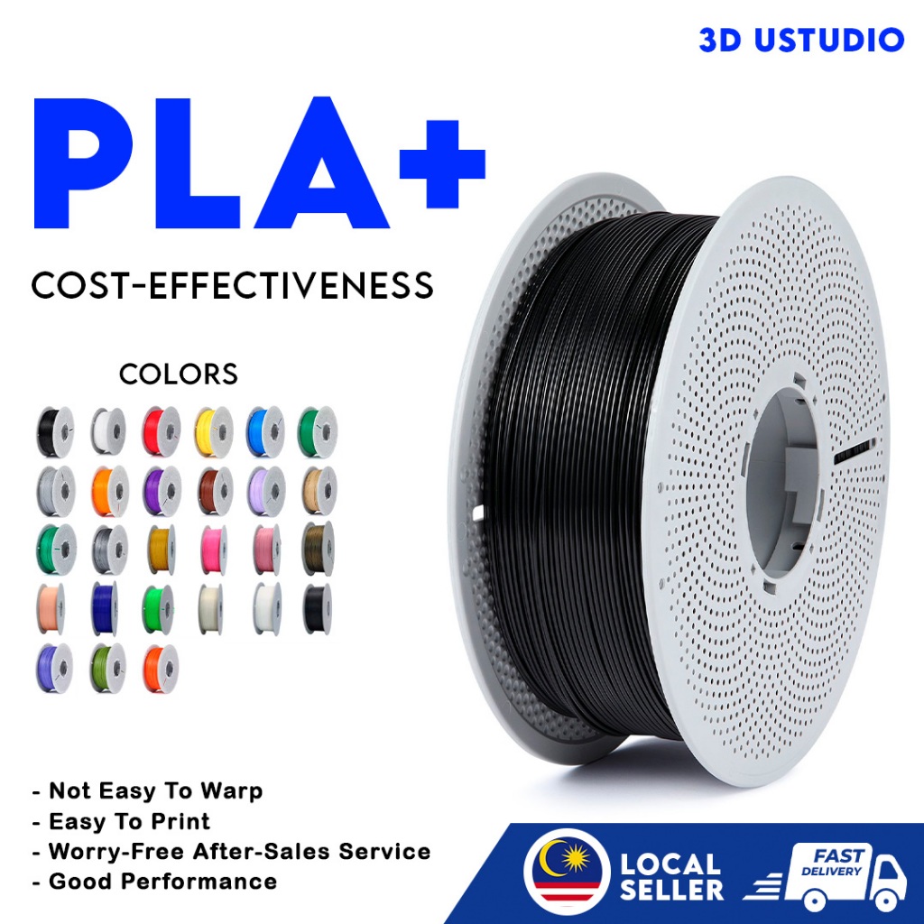 PLA-Plus Filament 1 KG 1.75mm - Black White Orange Red Yellow Purple ...