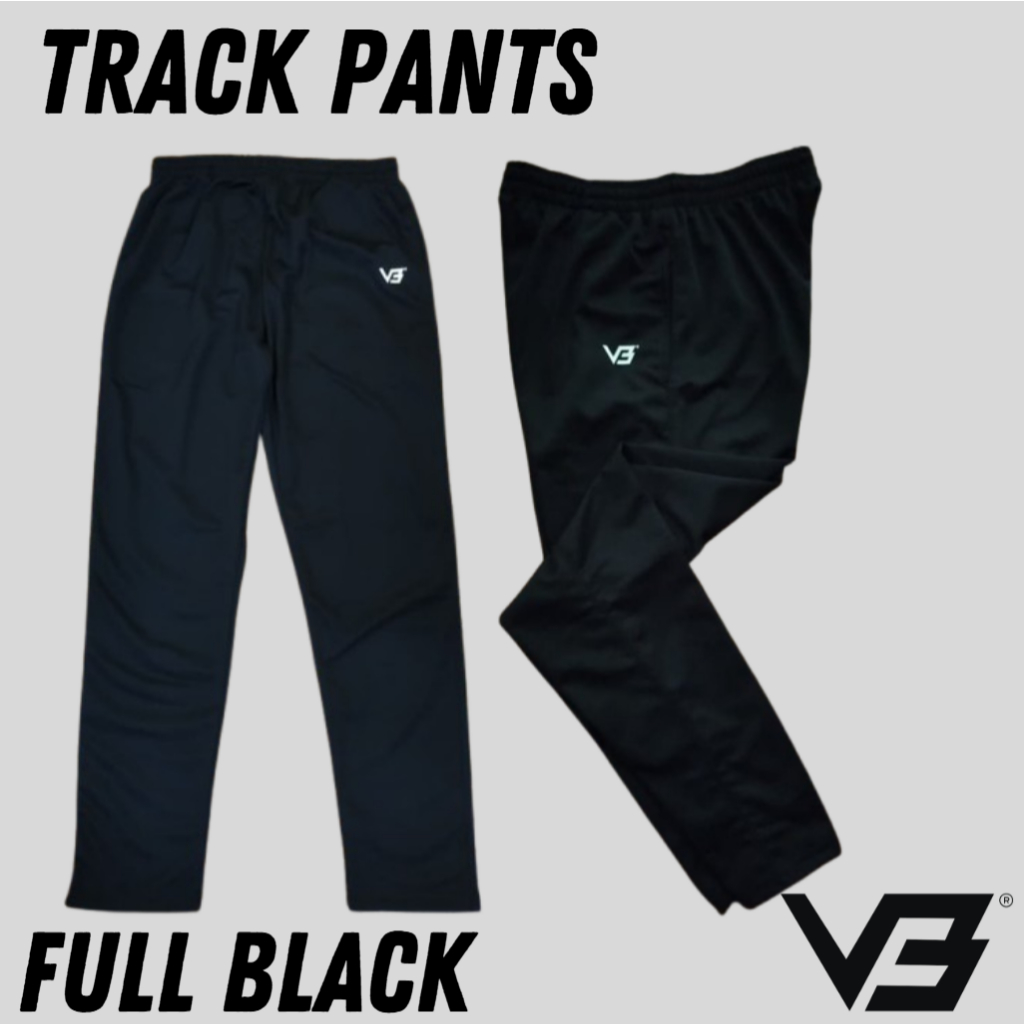 Track bottom V3 BLACK FULL Sports Light Weight Fast Dry With Pockets ...