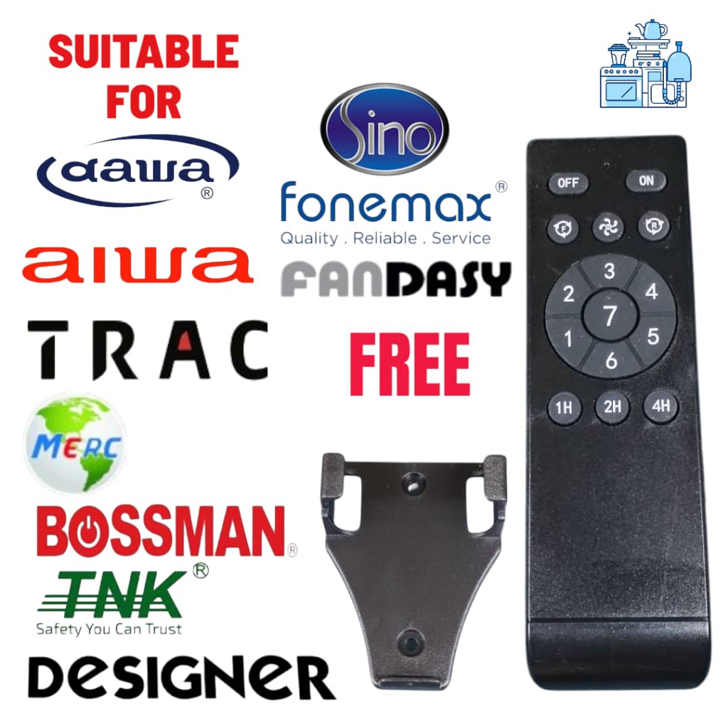 UNIVERSAL REMOTE CONTROL CEILING FAN FOR DAWA , MERC , TRAC , BOSSMAN ...