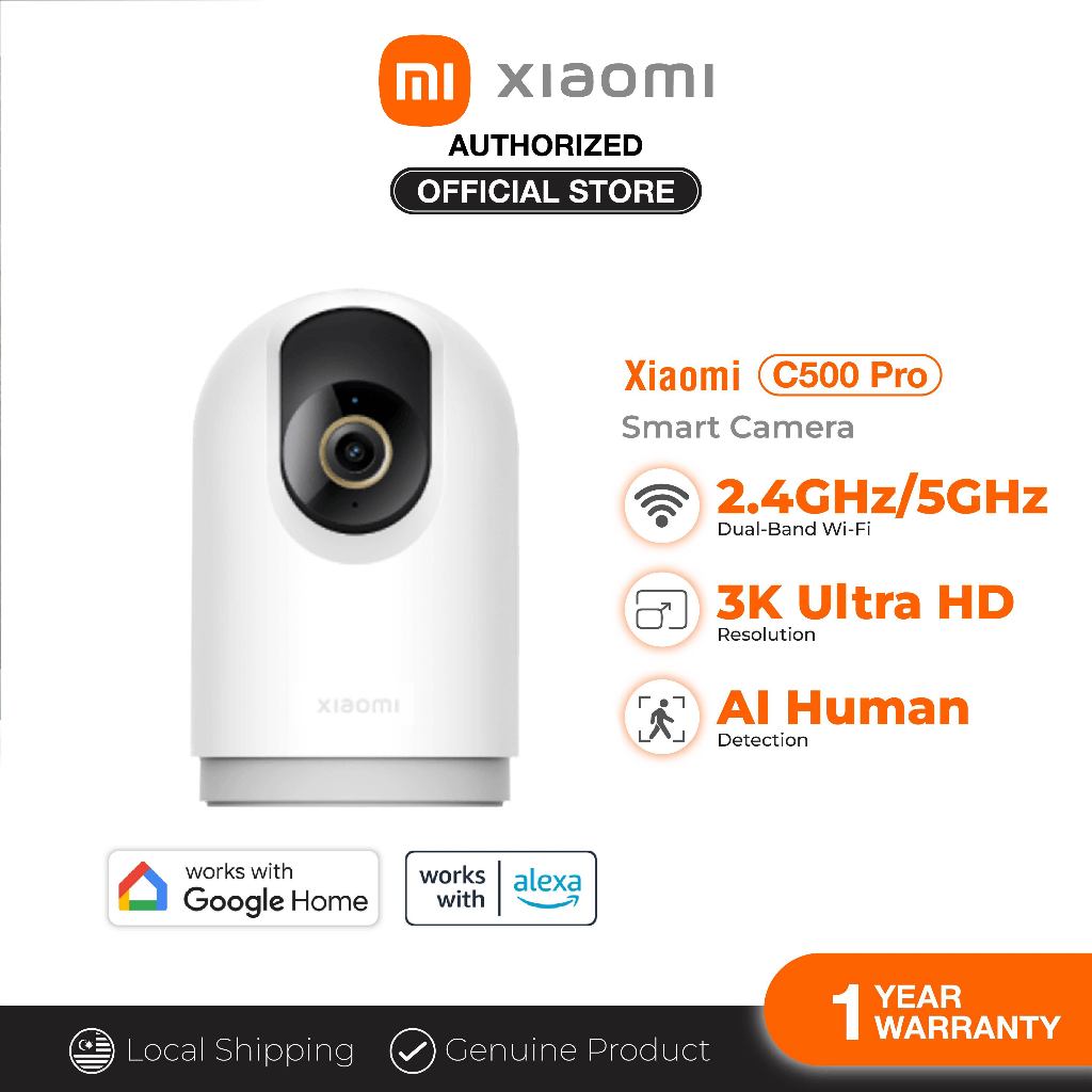 Xiaomi Smart Camera C500 – Sorveglianza Interna Con Qualità 3.5K, Rilevamento Persone E Animali, Wi-Fi 6