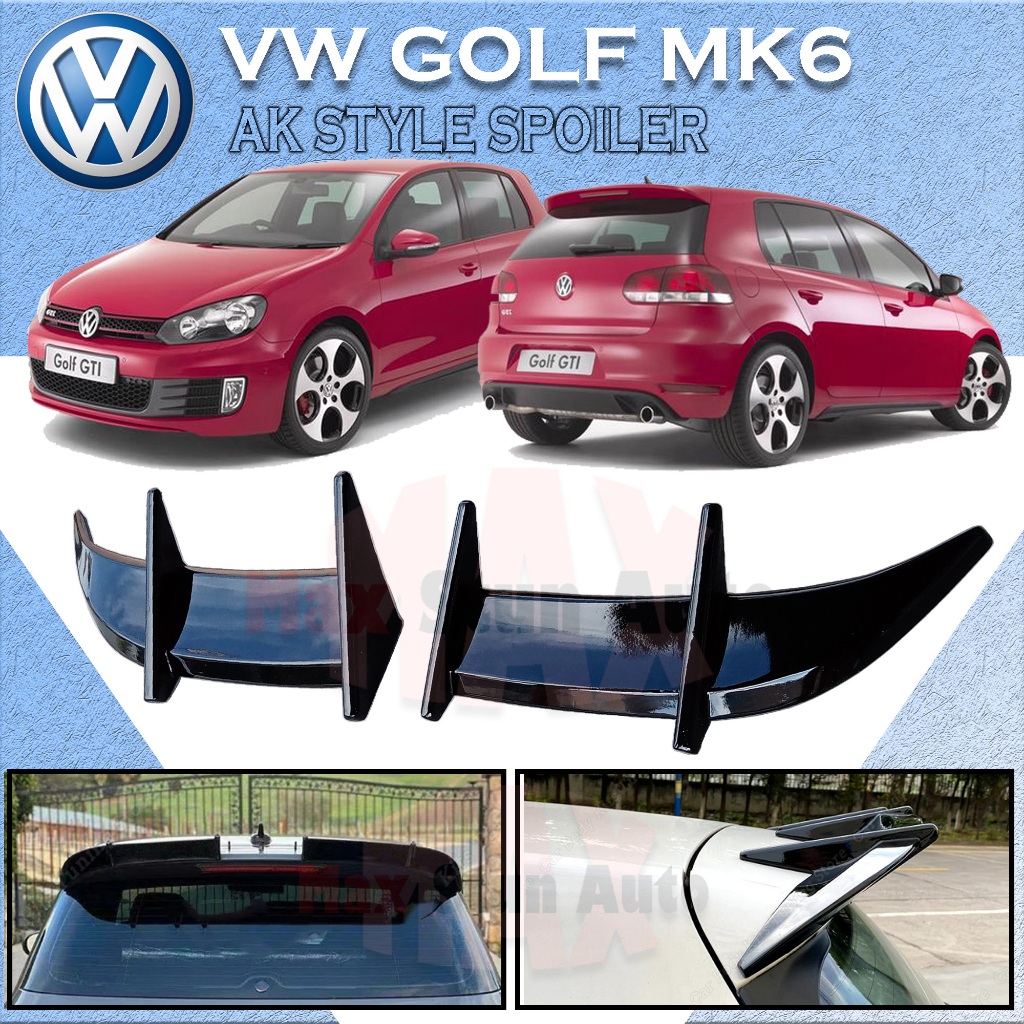 VOLKSWAGEN GOLF MK6 GTI/R20 AK STYLE SPOILER TOP SPOILER REAR SPOILER ...
