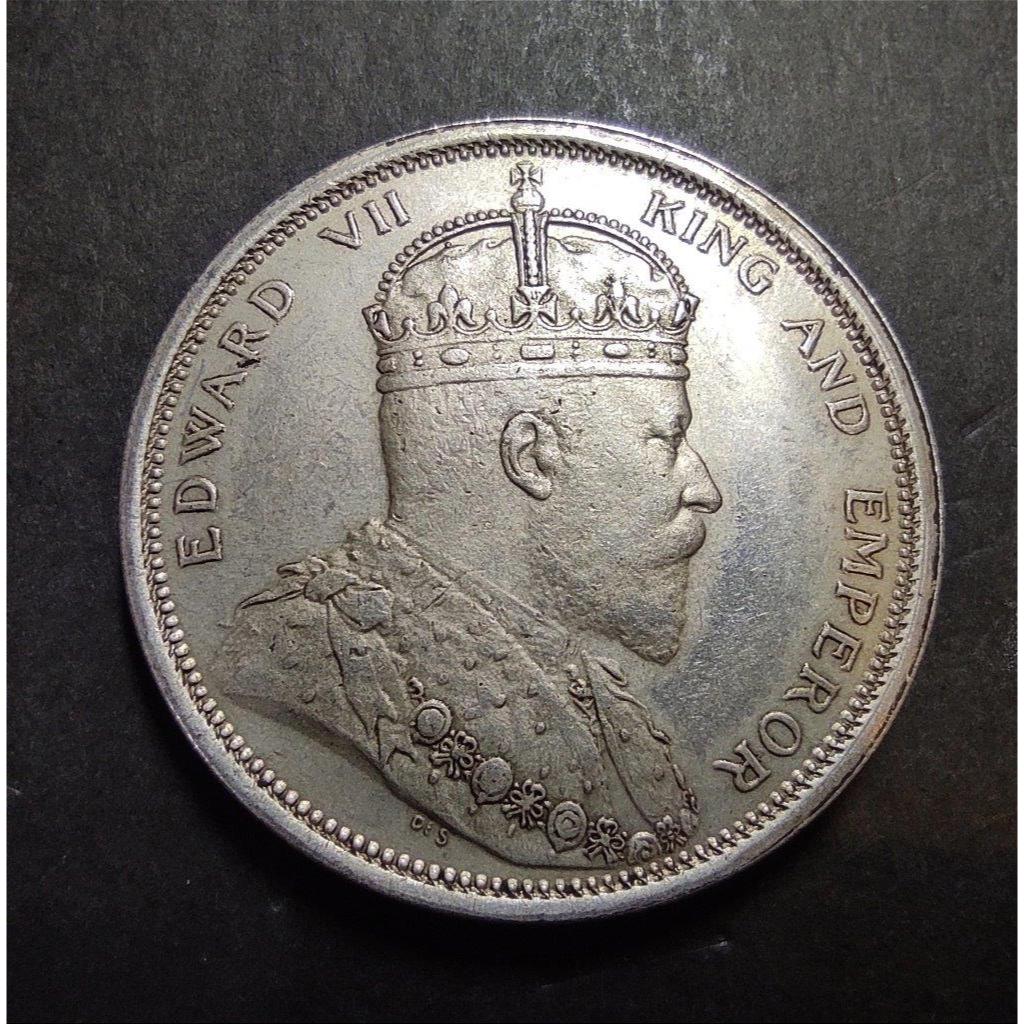 Straits Settlements Malaya British Borneo King Edwards VII 1 Dollar