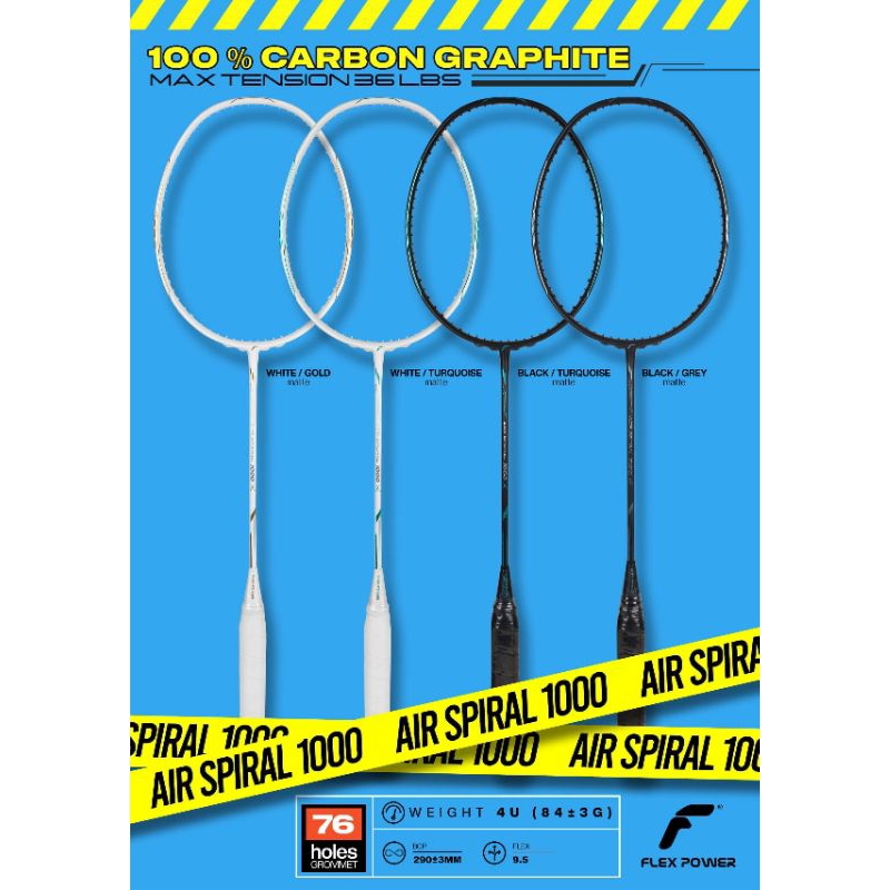 FLEX POWER AIR SPIRAL 1000 BADMINTON RACKET | Shopee Malaysia