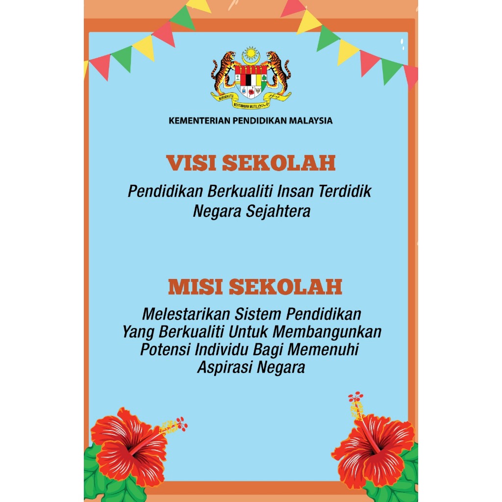 🔥FAST SHIPPING🔥 Banner Misi & Visi Untuk Sekolah | Shopee Malaysia