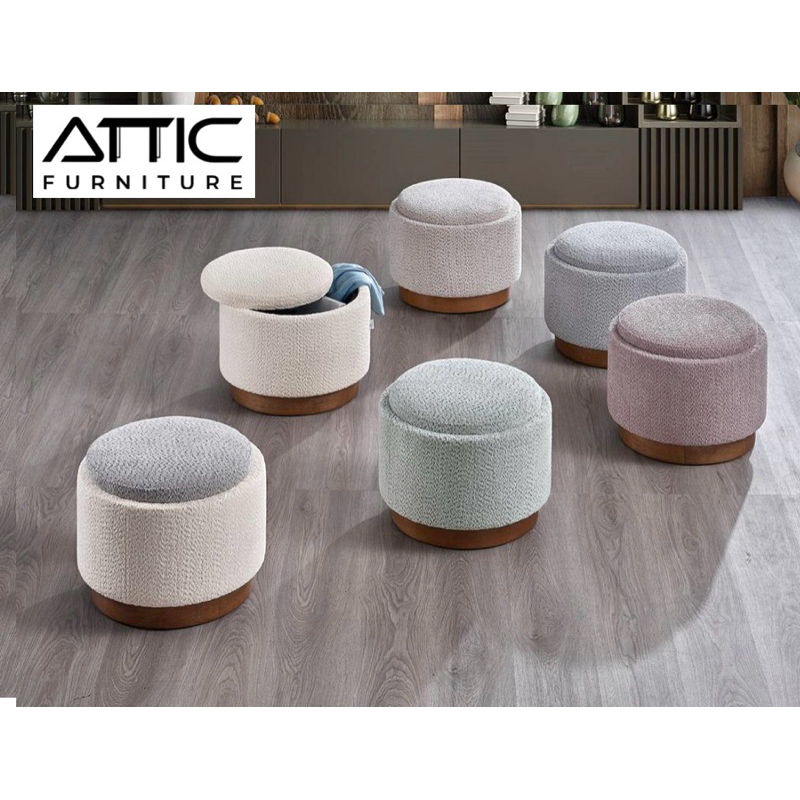 Round Stool / Round Storage Stool / ATTIC FURNITURE ROUND STORAGE STOOL ...