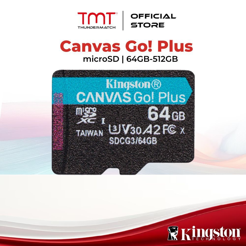 Kingston Genuine Canvas Go Plus microSD (64GB/128GB/256GB) | Shopee ...