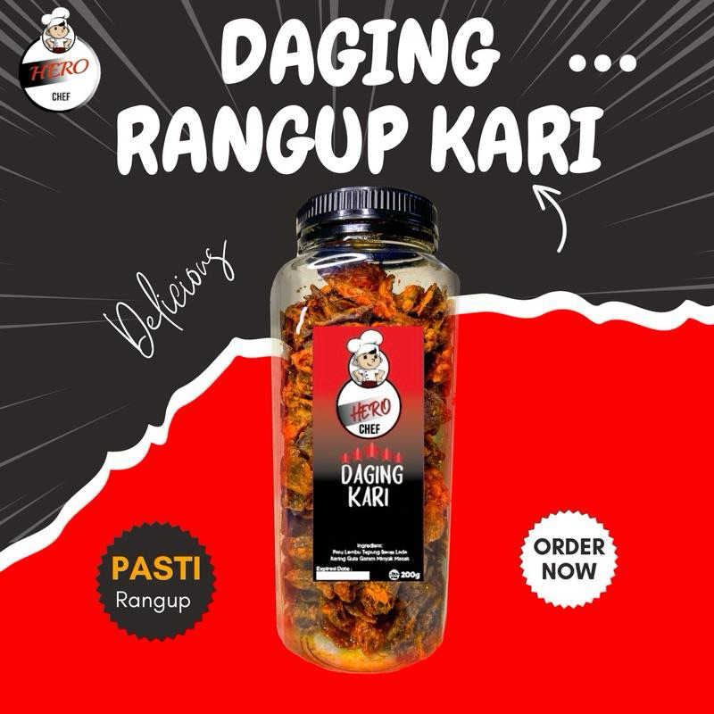 Daging Rangup Hero Chef - Original, Cheese, Kari (200g) | Shopee Malaysia