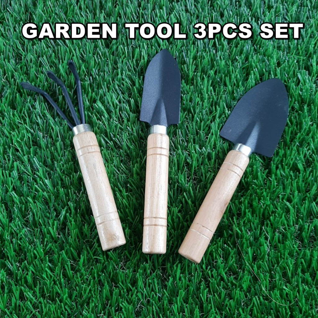 LUSHECO-Mini Garden Tools 3pcs Set Shovel Spade Handrake Scoop ...