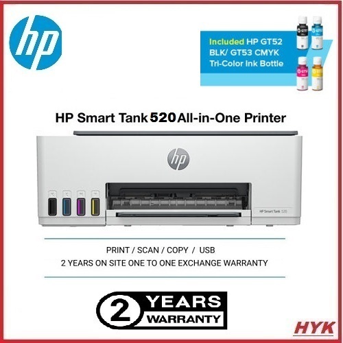 HP SMART TANK 580 / 520 /415 PRINTER [ PRINT / SCAN / COPY / WI FI ...