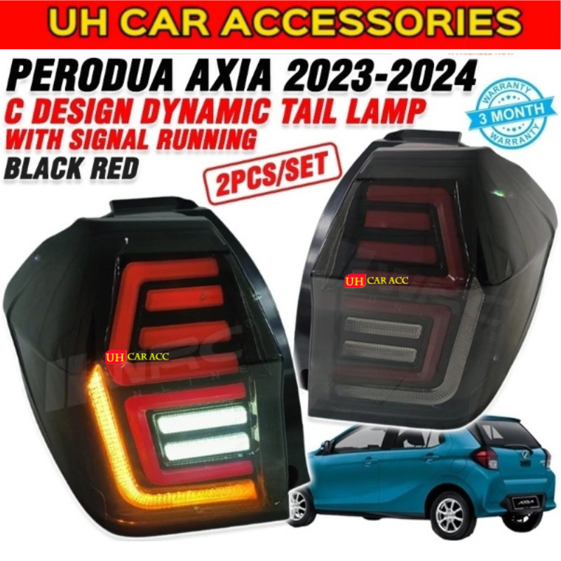 Perodua Axia 2023 - 2024 C Design Dynamic Tail Lamp With Signal Running ...