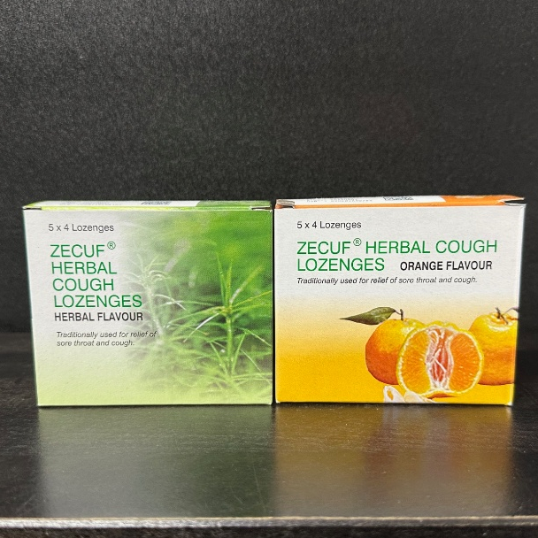 Zecuf Herbal cough Lozenges (Orange, Herbal Flavour) 5x4 Lozenges ...
