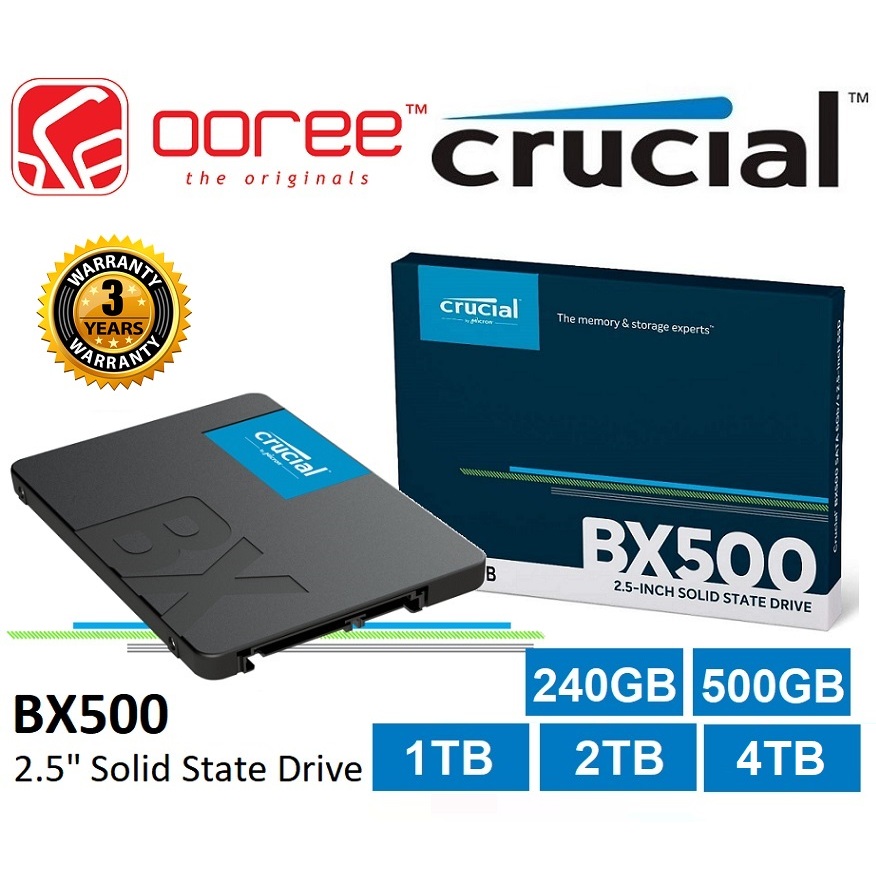 crucial BX500 SATA6Gb/s 2.5-inch 白き SSD