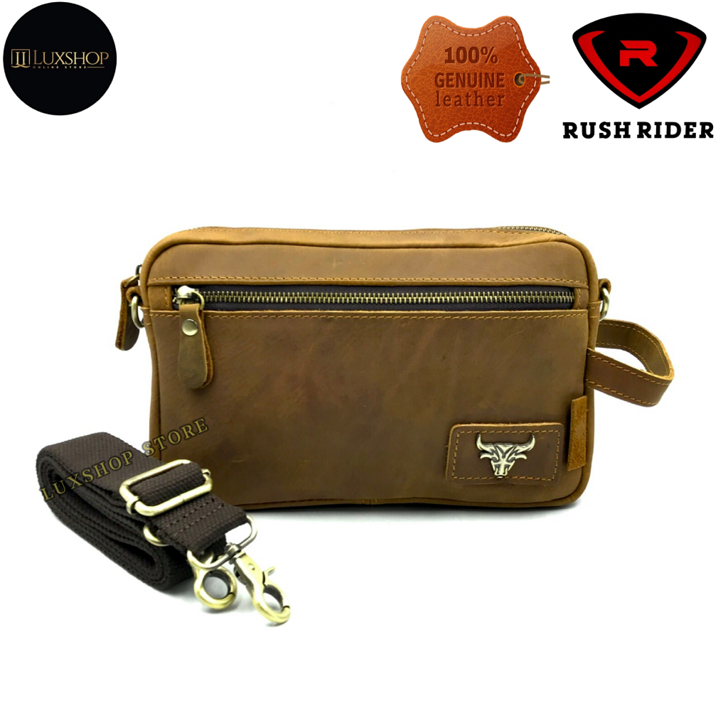 Rush Rider Clutch Bag Men Full Cow Leather Handcarry Bag Beg Tangan ...