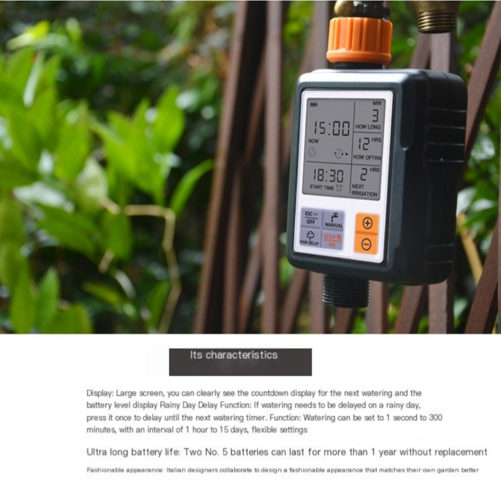 Water Proof Digital Water Timer Garden Automatic Irrigation Auto ...