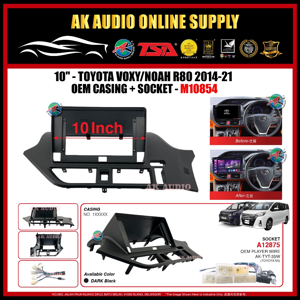 Toyota Voxy/ Noah R80 2014 -2021 Oem Android Player 10