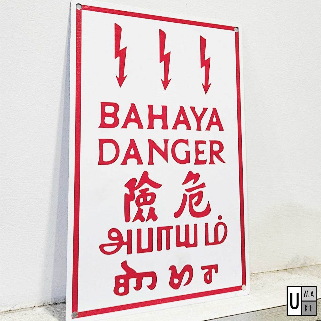 Quality Metal TNB Papan Tanda Plate BAHAYA Bahasa Danger Sign Board 3 ...